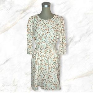 Hayden | Wildflower Floral White Midi Dress